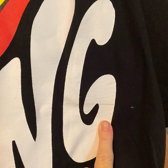 SOLD OIT NWT Unisex Market X Smiley X The Rolling Stones Black T-Shirt XL - Picture 8 of 12